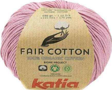 Fil à tricoter Katia Fair Cotton 40 Light Mauve Fil à tricoter - 1