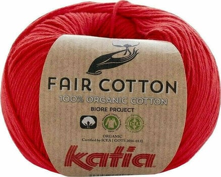 Knitting Yarn Katia Fair Cotton 4 Red - 1