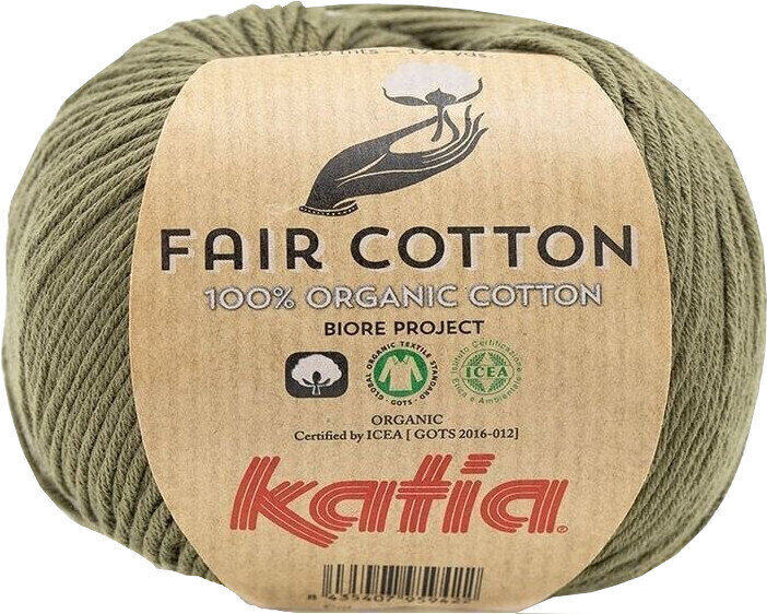 Pletilna preja Katia Fair Cotton 36 Khaki