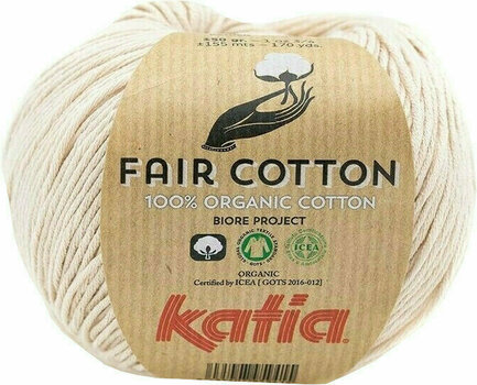 Fios para tricotar Katia Fair Cotton 35 Beige - 1