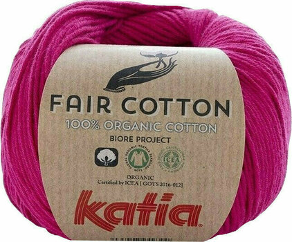 Fil à tricoter Katia Fair Cotton 32 Raspberry Red - 1