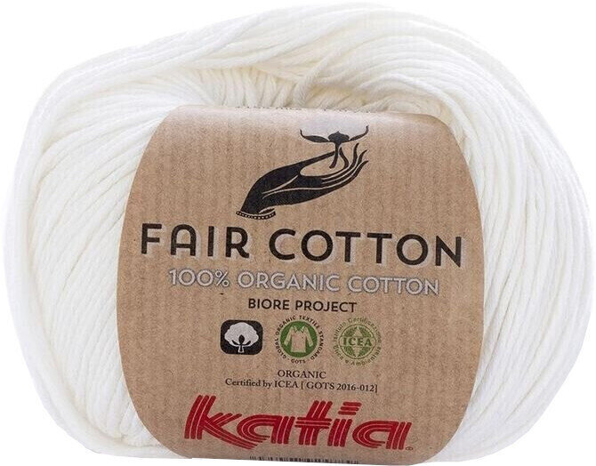 Strickgarn Katia Fair Cotton 3 Off White