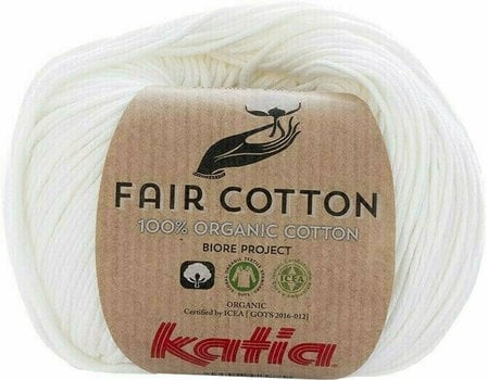 Плетива прежда Katia Fair Cotton 3 Off White - 1