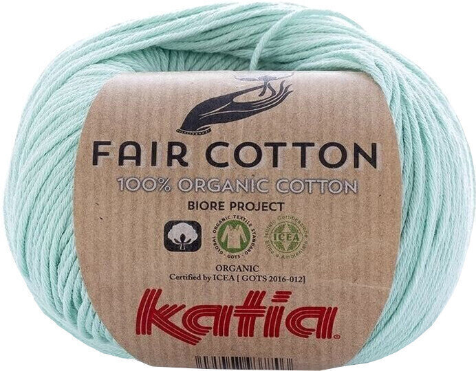 Knitting Yarn Katia Fair Cotton 29 Pastel Green
