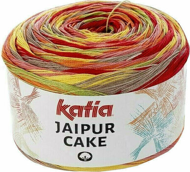 Fil à tricoter Katia Jaipur Cake 400 Coral/Green/Yellow/Red Fil à tricoter - 1
