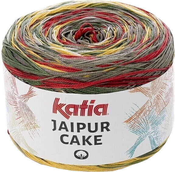 Pređa za pletenje Katia Jaipur Cake 401 Off White/Beige/Moss Green/Rust/Maize Yellow Pređa za pletenje