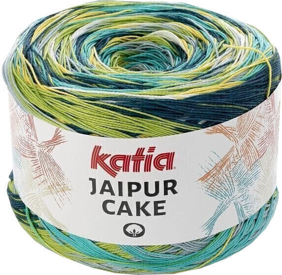 Fil à tricoter Katia Jaipur Cake 405 Blue/Yellow/Pistachio Fil à tricoter