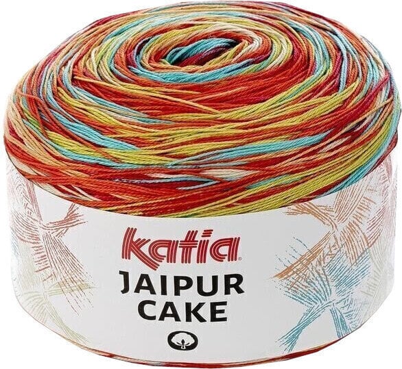 Fil à tricoter Katia Jaipur Cake 407 Orange/Green/Turquoise/Yellow Fil à tricoter