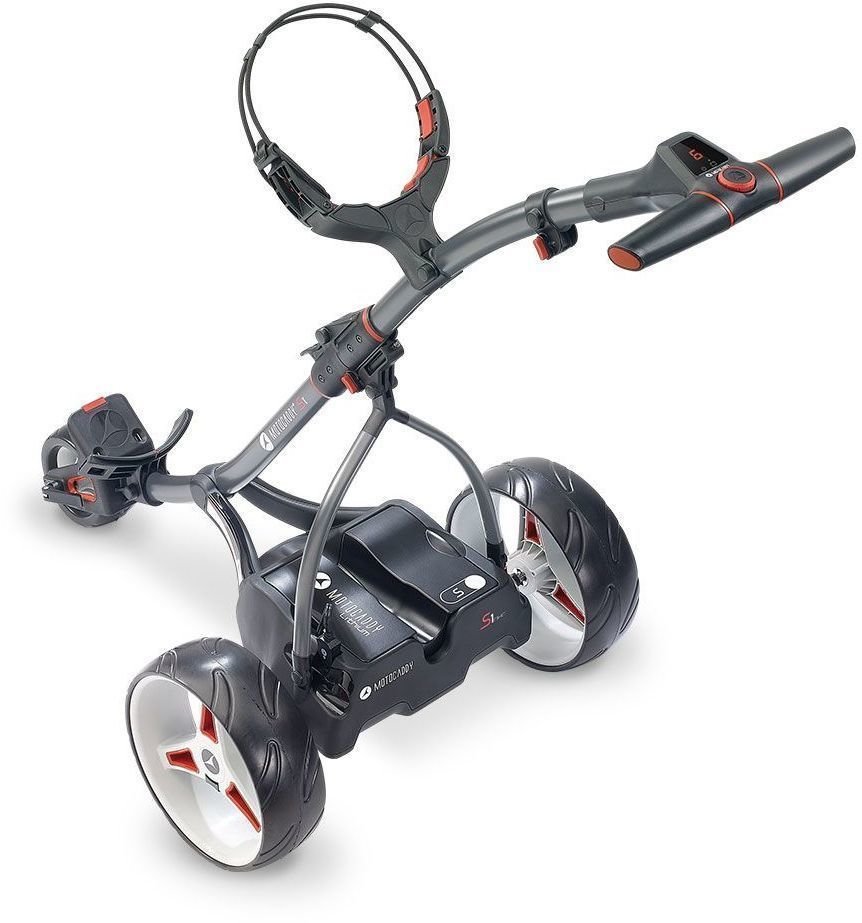 Chariot de golf électrique Motocaddy S1 DHC Graphite Ultra Battery Electric Golf Trolley