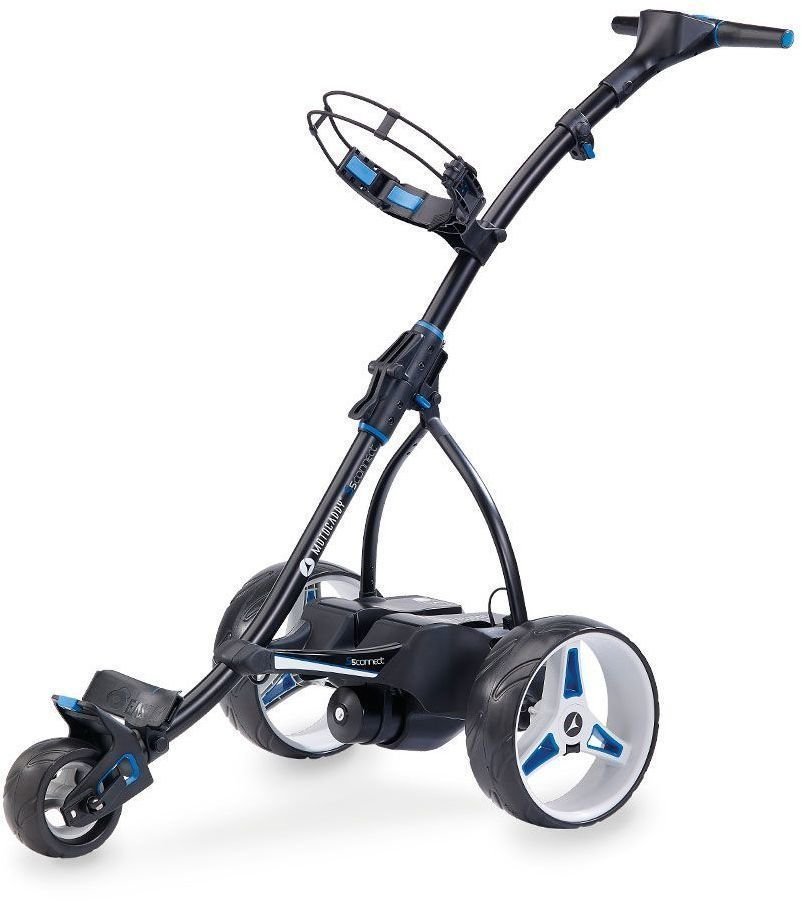 Chariot de golf électrique Motocaddy S5 Connect DHC Black Ultra Battery Electric Golf Trolley