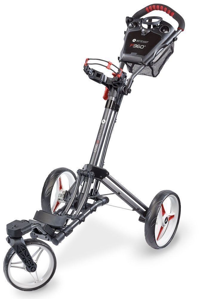 Ročni voziček za golf Motocaddy P360 Red Golf Trolley