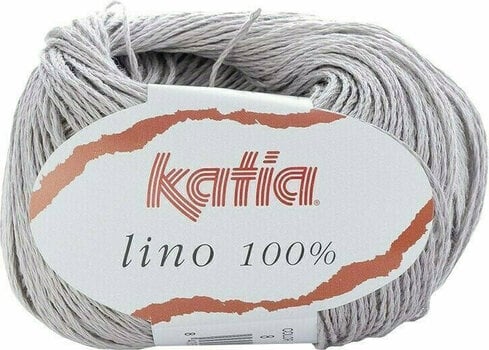 Przędza dziewiarska Katia Lino 100% 8 Pearl Light Grey - 1