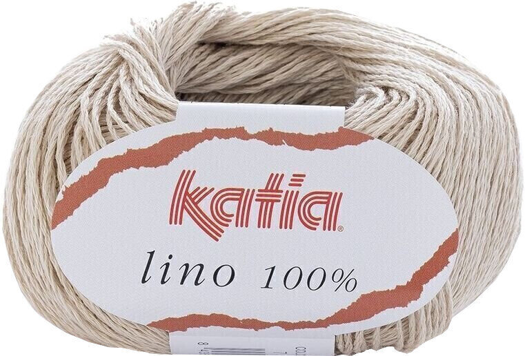 Fios para tricotar Katia Lino 100% 7 Light Beige