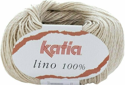 Fios para tricotar Katia Lino 100% 7 Light Beige - 1