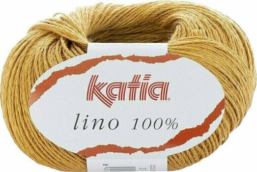 Knitting Yarn Katia Lino 100% 31 Mustard Knitting Yarn - 1