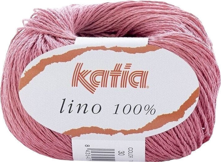 Fil à tricoter Katia Lino 100% 30 Rose