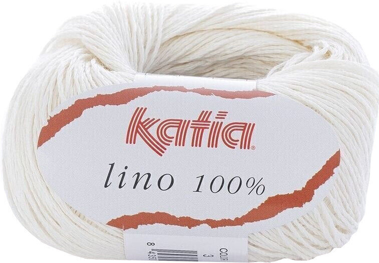Fire de tricotat Katia Lino 100% 3 Off White