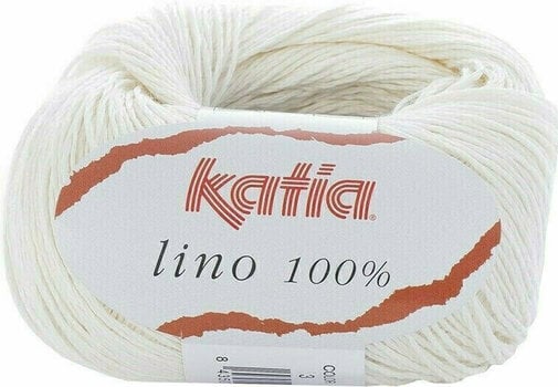 Fire de tricotat Katia Lino 100% 3 Off White - 1