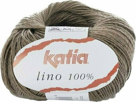 Fil à tricoter Katia Lino 100% 17 Medium Brown - 1