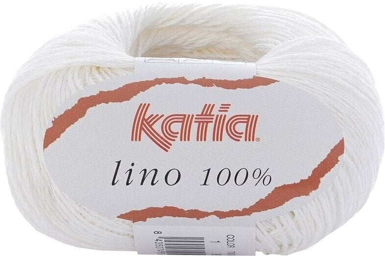 Strikkegarn Katia Lino 100% 1 White