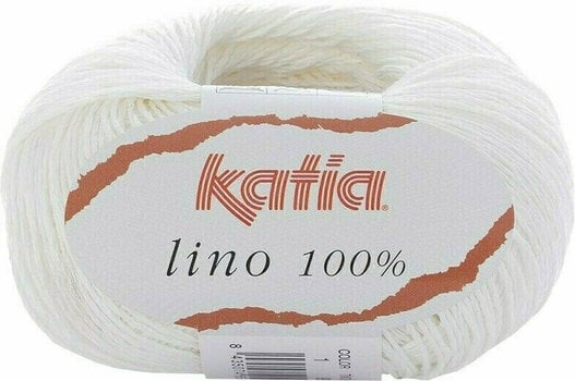 Fil à tricoter Katia Lino 100% 1 White - 1