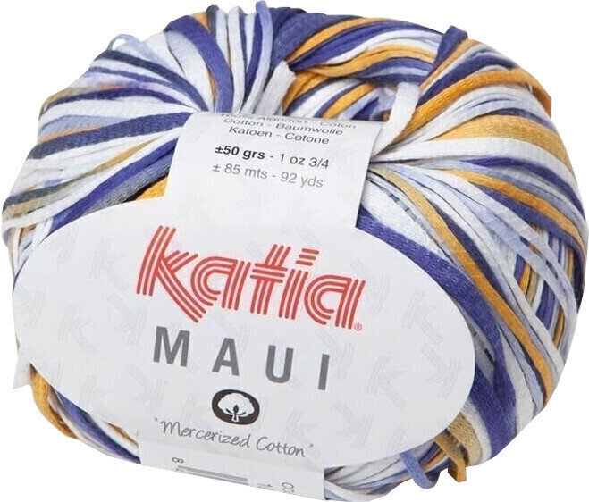 Knitting Yarn Katia Maui 100 Blue/Water Blue/Lemon Yellow