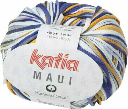 Knitting Yarn Katia Maui 100 Blue/Water Blue/Lemon Yellow - 1