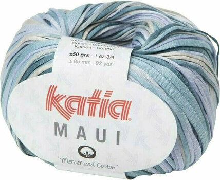Kötőfonal Katia Maui 101 Blue/Stone Grey - 1