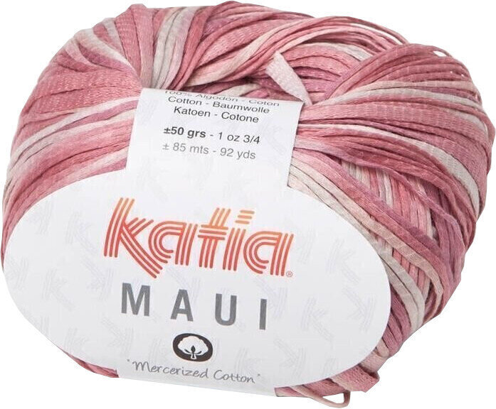 Knitting Yarn Katia Maui 102 Rose/Stone Grey