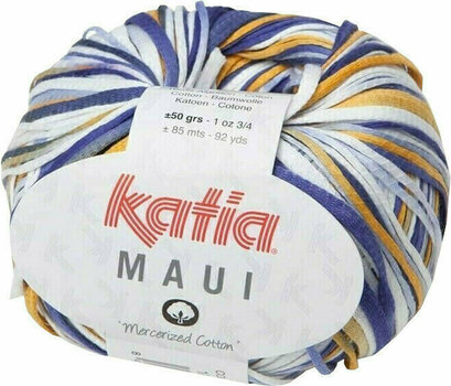 Fil à tricoter Katia Maui 106 White/Blue/Mustard/Night Blue Fil à tricoter - 1