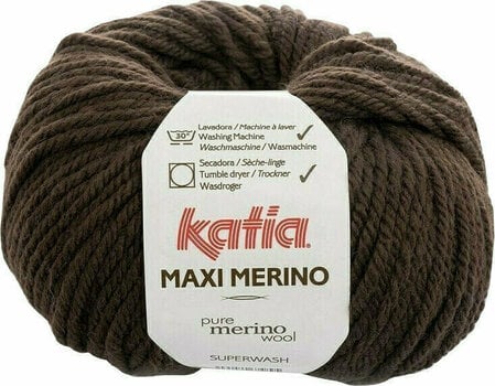 Fios para tricotar Katia Maxi Merino 7 Brown - 1