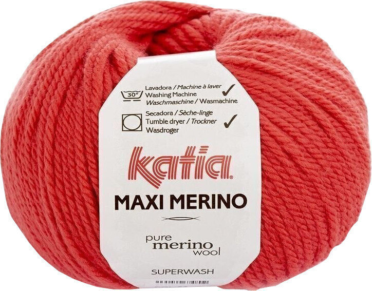 Fil à tricoter Katia Maxi Merino 54 Coral