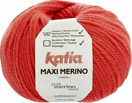 Fios para tricotar Katia Maxi Merino 54 Coral - 1