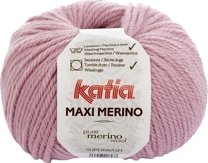 Fil à tricoter Katia Maxi Merino 53 Medium Rose