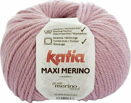 Fil à tricoter Katia Maxi Merino 53 Medium Rose - 1