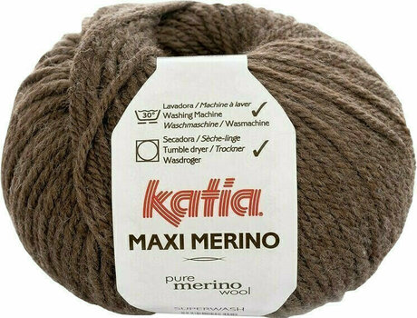 Fil à tricoter Katia Maxi Merino 50 Medium Brown Fil à tricoter - 1