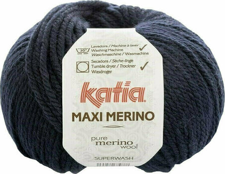 Fios para tricotar Katia Maxi Merino 5 Dark Blue - 1