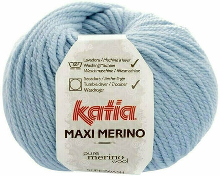 Knitting Yarn Katia Maxi Merino 49 Sky Blue - 1