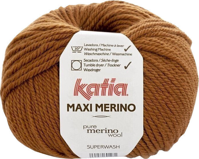 Fil à tricoter Katia Maxi Merino 44 Chocolate Brown
