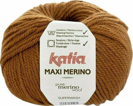 Knitting Yarn Katia Maxi Merino 44 Chocolate Brown - 1