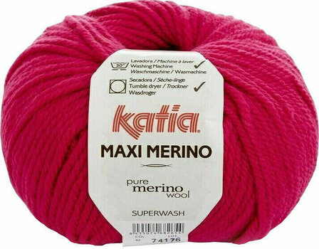 Fil à tricoter Katia Maxi Merino 42 Fuchsia Fil à tricoter - 1