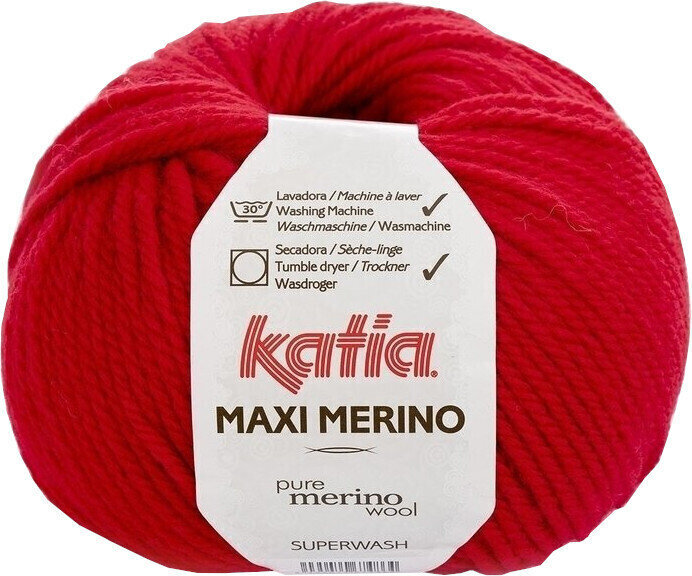 Fil à tricoter Katia Maxi Merino 4 Red Fil à tricoter
