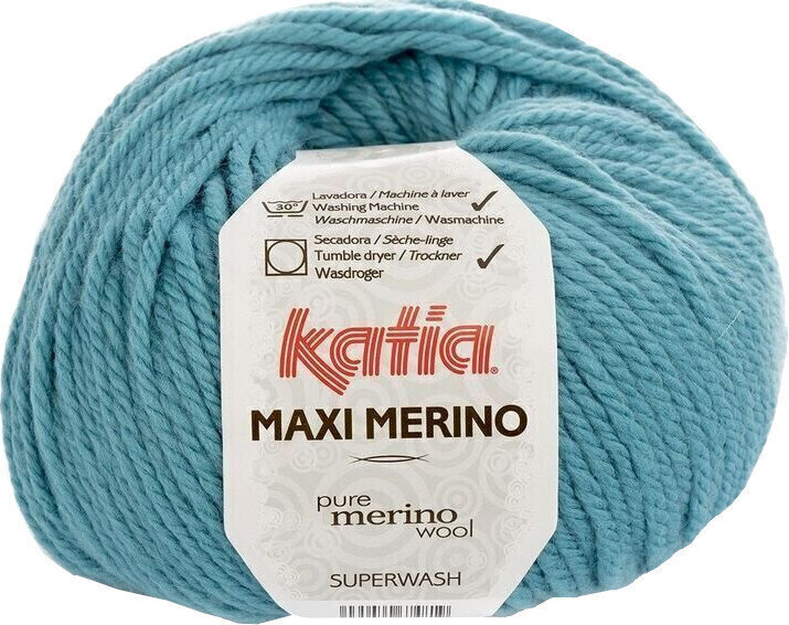 Fios para tricotar Katia Maxi Merino 30 Turquoise