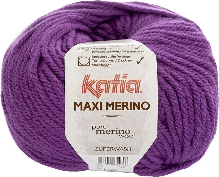 Fil à tricoter Katia Maxi Merino 29 Lilac