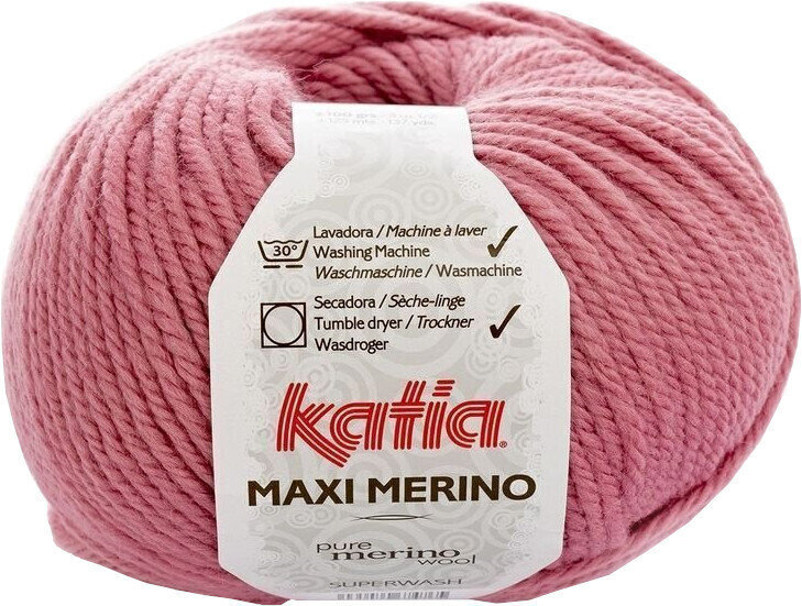 Fil à tricoter Katia Maxi Merino 26 Rose