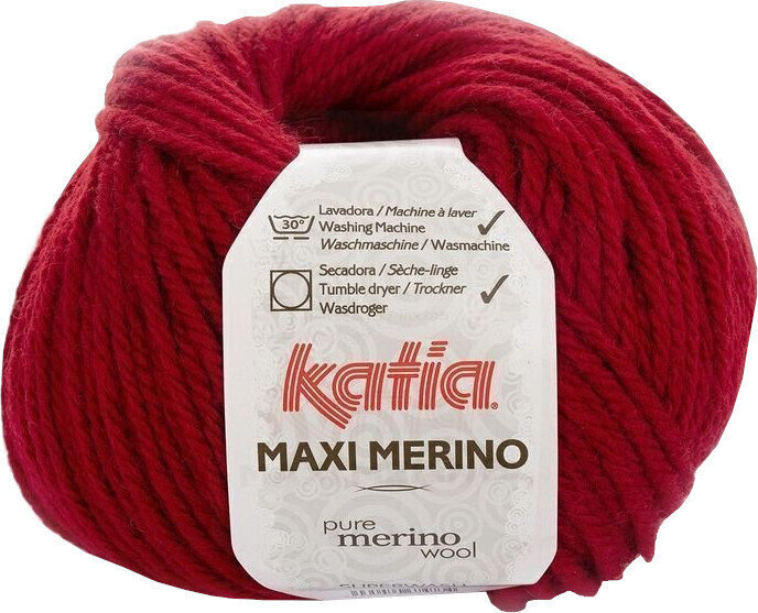 Fil à tricoter Katia Maxi Merino 22 Maroon