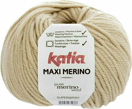 Fios para tricotar Katia Maxi Merino 10 Light Beige - 1