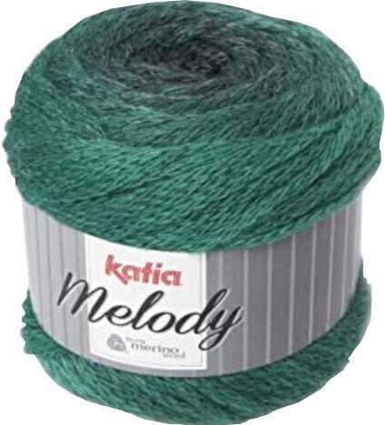 Fil à tricoter Katia Melody 208 Black/Turquoise Fil à tricoter