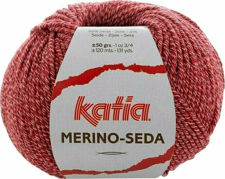 Fil à tricoter Katia Merino Seda 76 Raspberry Red - 1