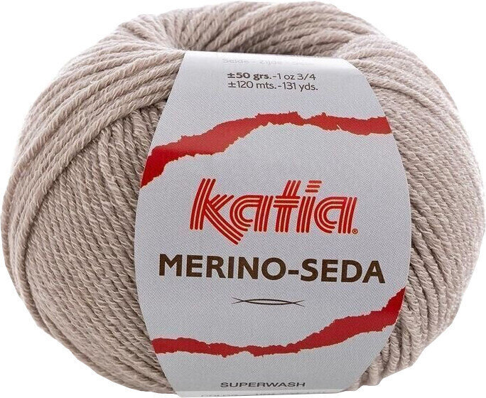 Fil à tricoter Katia Merino Seda 74 Stone Grey Fil à tricoter
